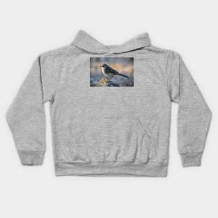 Juvenile Black Throated Sparrow Kids Hoodie